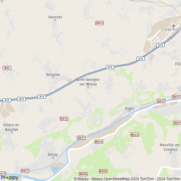 De kaart voor de stad 4470 Saint-Georges-sur-Meuse