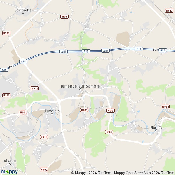 De kaart voor de stad 5190 Jemeppe-sur-Sambre