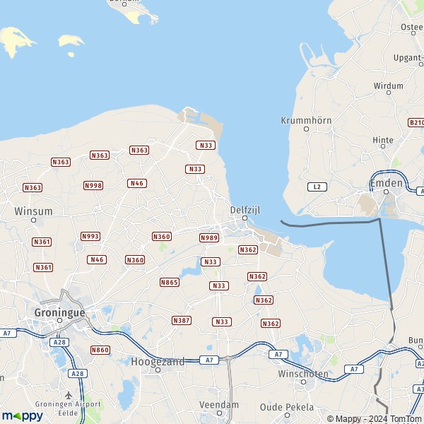 Plattegrond Eemsdelta Kaart Van Eemsdelta 9901 En Praktische Info