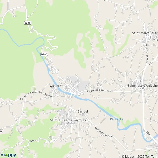 Plattegrond SaintMartind'Ardèche kaart van SaintMartind'Ardèche