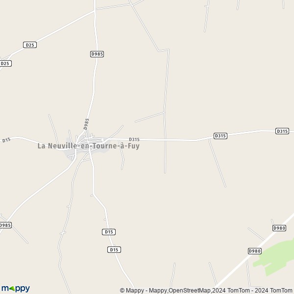 De kaart voor de stad La Neuville-en-Tourne-à-Fuy 08310