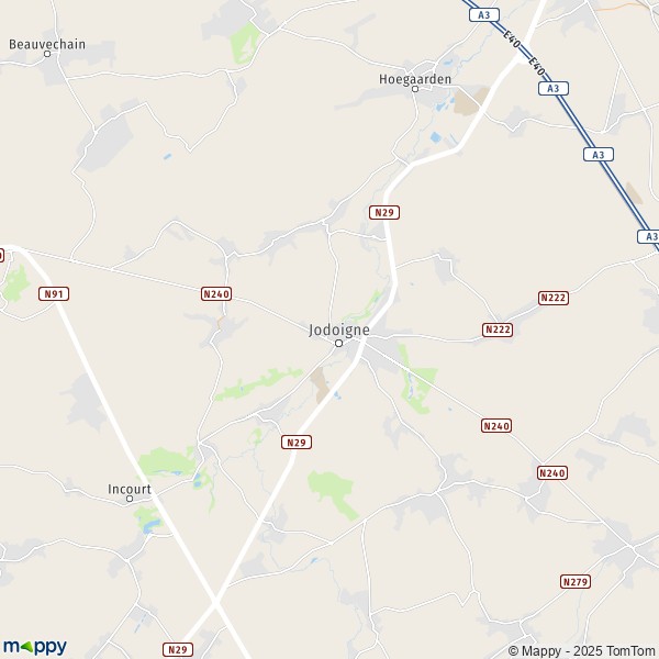De kaart voor de stad 1315-3320 Geldenaken