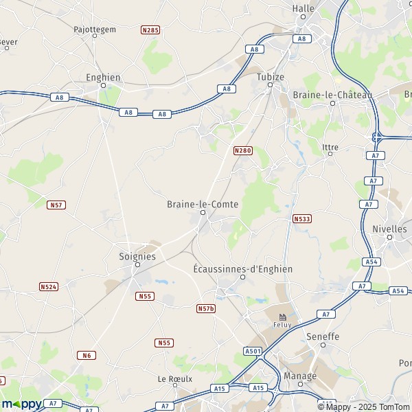 De kaart voor de stad 1430-7191 's-Gravenbrakel
