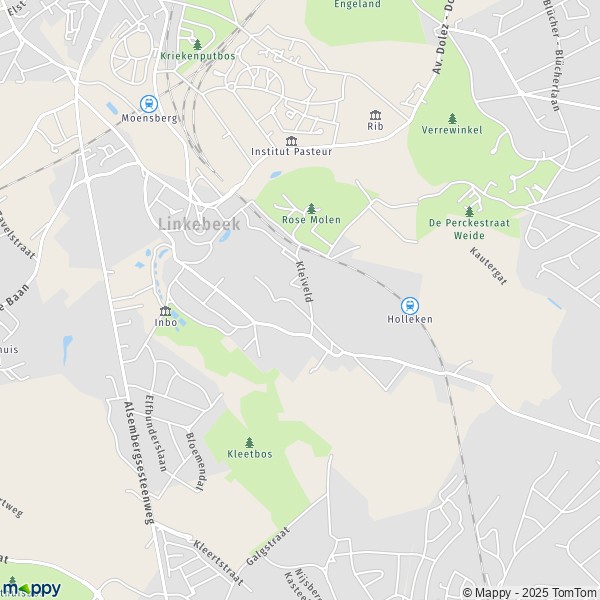 De kaart voor de stad 1620-1630 Linkebeek