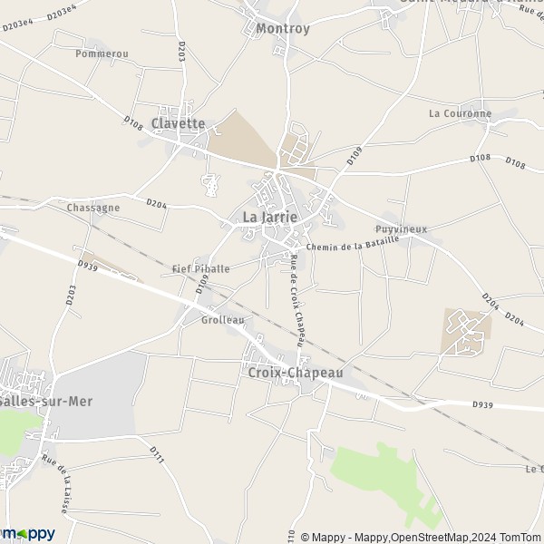 De kaart voor de stad La Jarrie 17220