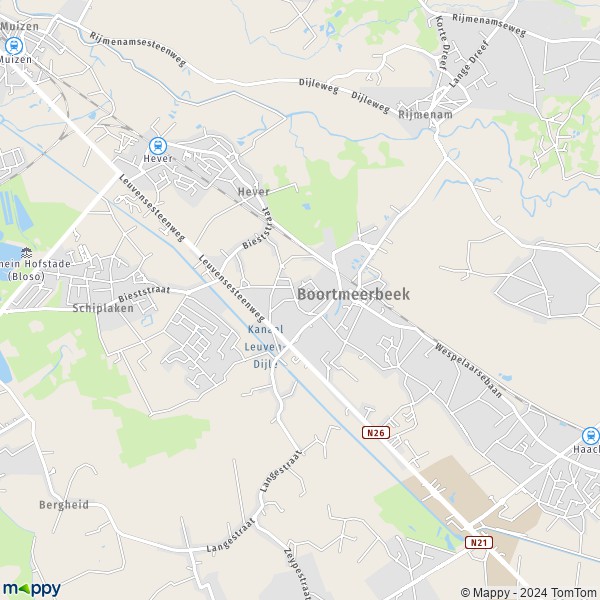 De kaart voor de stad 1910-3191 Boortmeerbeek