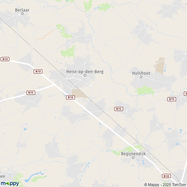 De kaart voor de stad 2200-2580 Heist-op-den-Berg