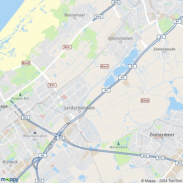 De kaart voor de stad Leidschendam-Voorburg 2261-2275