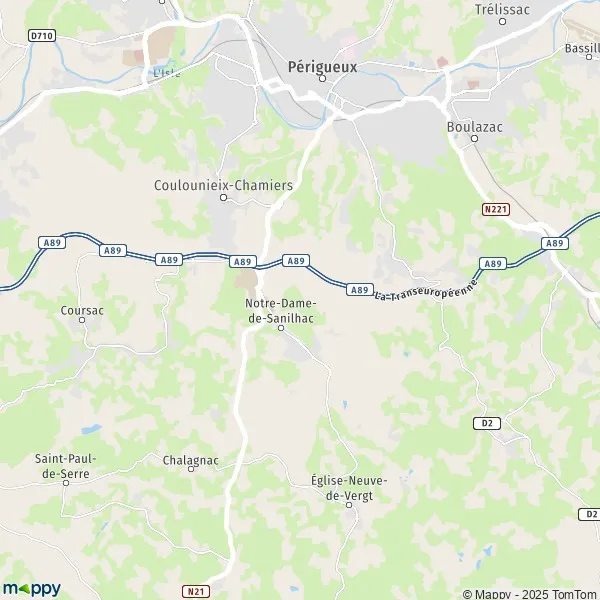 Plattegrond NotreDamedeSanilhac kaart van NotreDamedeSanilhac