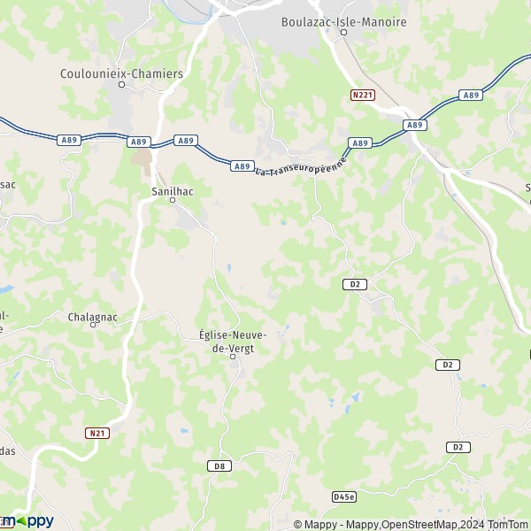 Plattegrond NotreDamedeSanilhac kaart van NotreDamedeSanilhac