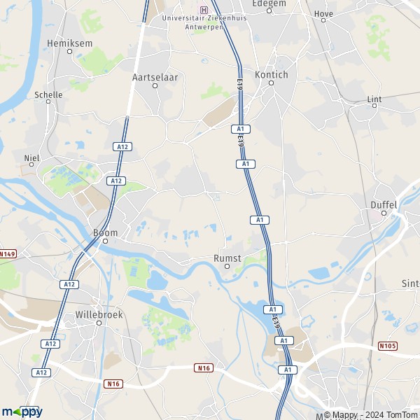 Plattegrond Rumst : kaart van Rumst (2550) en praktische info