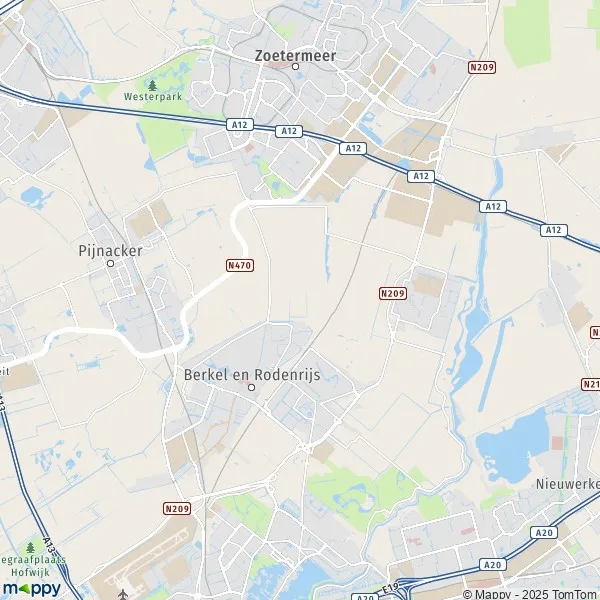 Plattegrond Lansingerland kaart van Lansingerland (2651) en