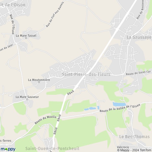 Plattegrond SaintPierredesFleurs kaart van SaintPierredesFleurs