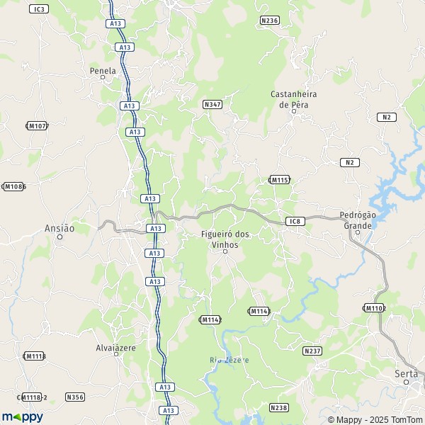 De kaart voor de stad 3260 Figueiró dos Vinhos