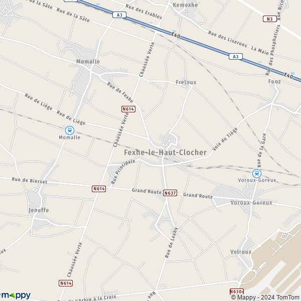 De kaart voor de stad 4347 Fexhe-le-Haut-Clocher