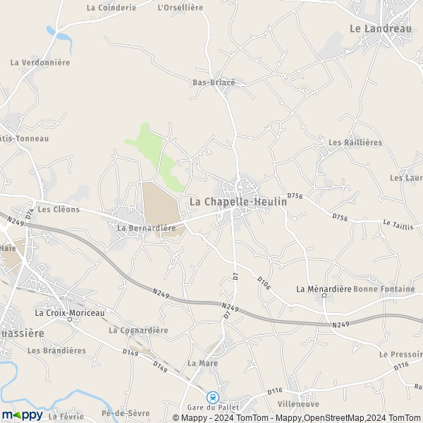 De kaart voor de stad La Chapelle-Heulin 44330