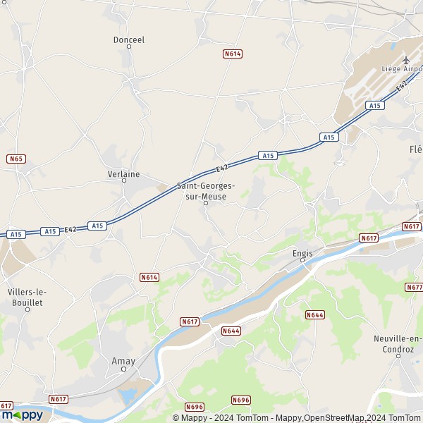 De kaart voor de stad 4470 Saint-Georges-sur-Meuse