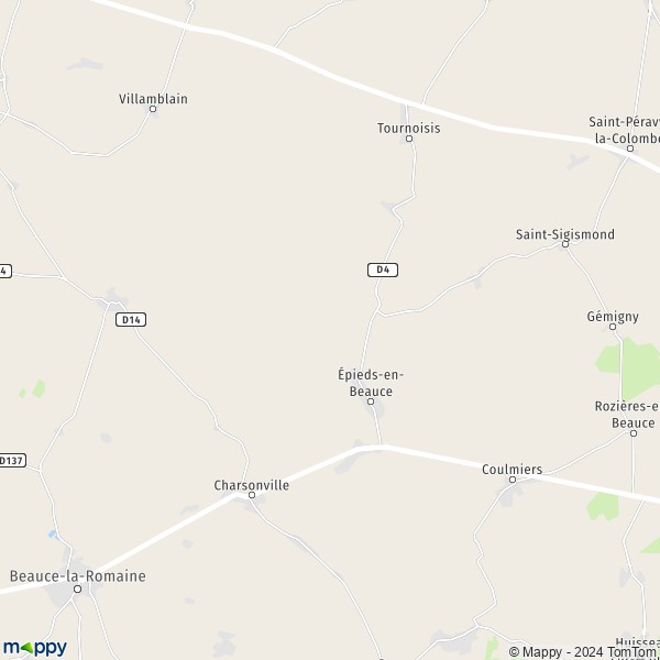 Plattegrond ÉpiedsenBeauce kaart van ÉpiedsenBeauce (45130) en