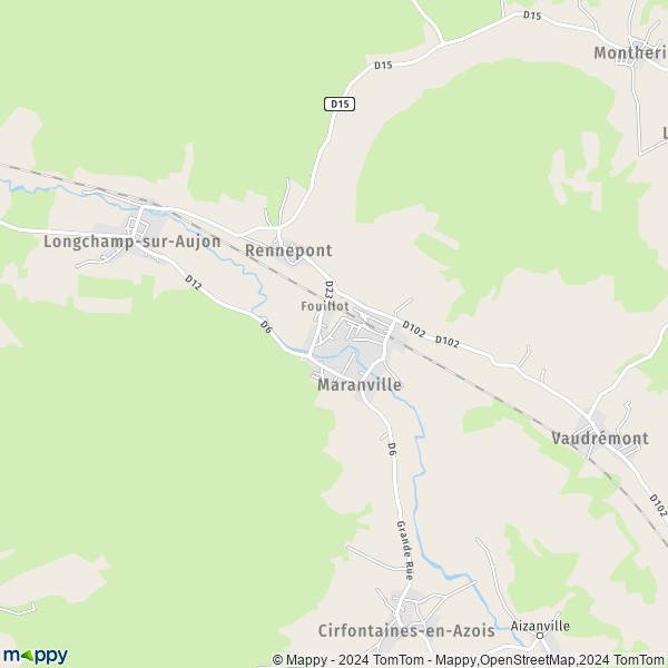 De kaart voor de stad Maranville 52370