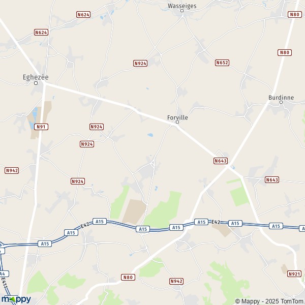 De kaart voor de stad 5300-5380 Fernelmont