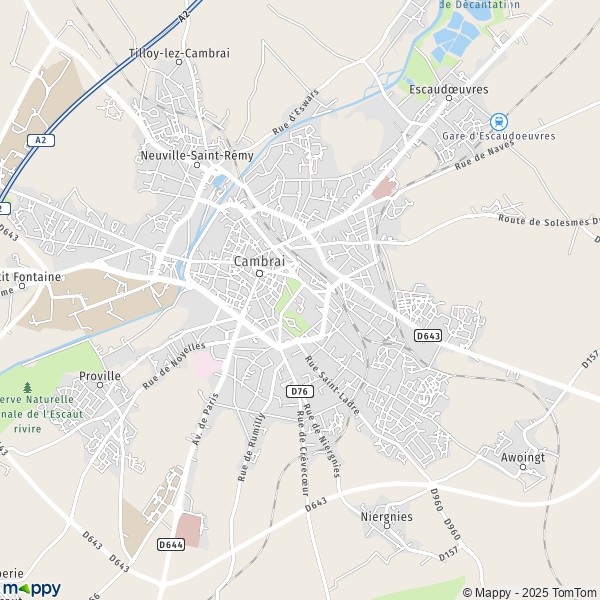 Plattegrond Cambrai Kaart Van Cambrai 59400 En Praktische Info