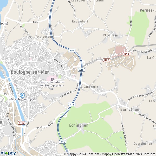 De kaart voor de stad Saint-Martin-Boulogne 62280