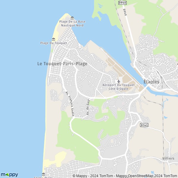 De kaart voor de stad Le Touquet-Paris-Plage 62520