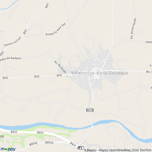 De kaart voor de stad Villelongue-de-la-Salanque 66410