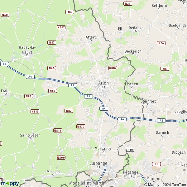 Plattegrond Aarlen Kaart Van Aarlen 6700 En Praktische Info