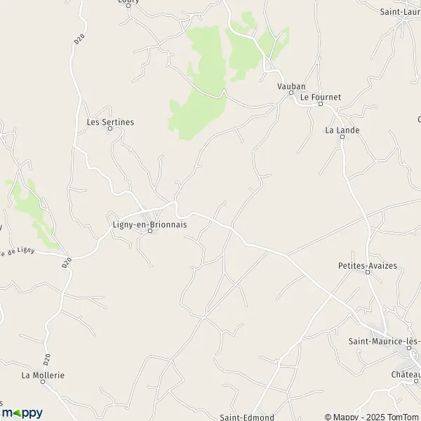 Plattegrond LignyenBrionnais kaart van LignyenBrionnais (71110