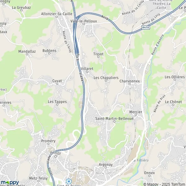 Plattegrond SaintMartinBellevue kaart van SaintMartinBellevue