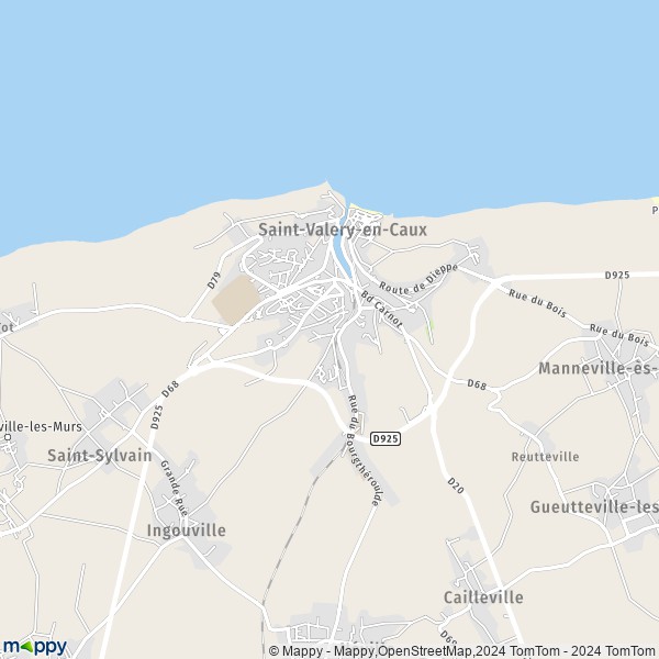 De kaart voor de stad Saint-Valery-en-Caux 76460