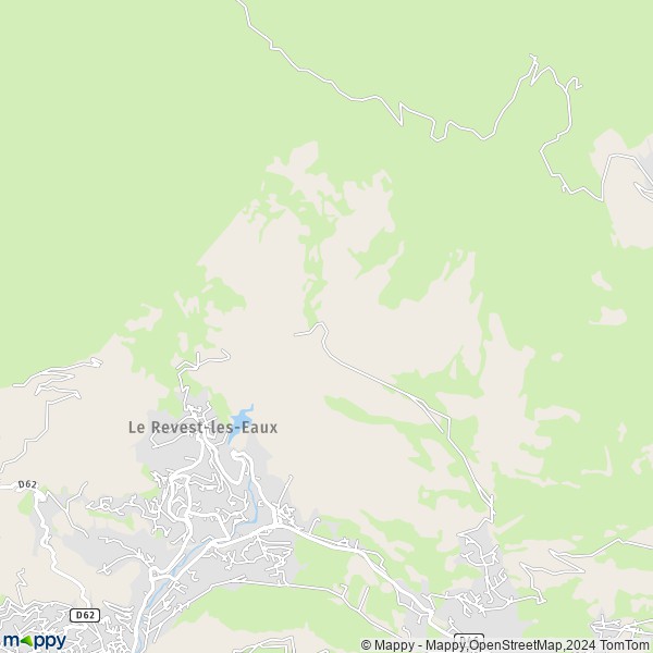 De kaart voor de stad Le Revest-les-Eaux 83200