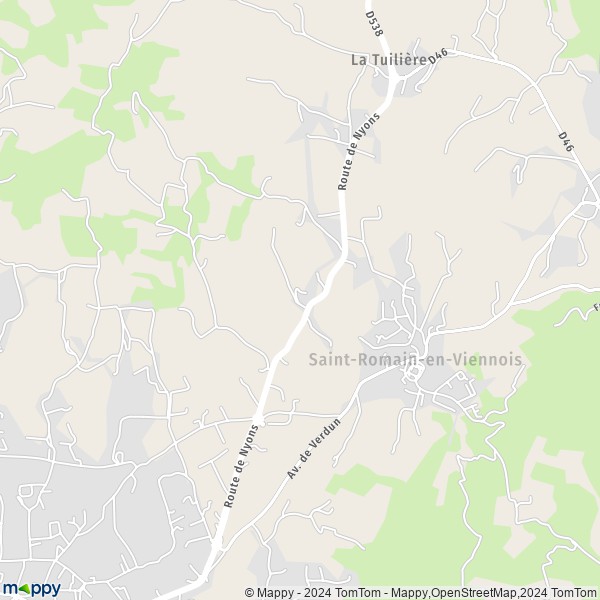De kaart voor de stad Saint-Romain-en-Viennois 84110