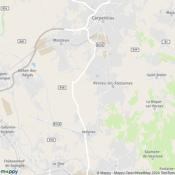 De kaart voor de stad Pernes-les-Fontaines 84210