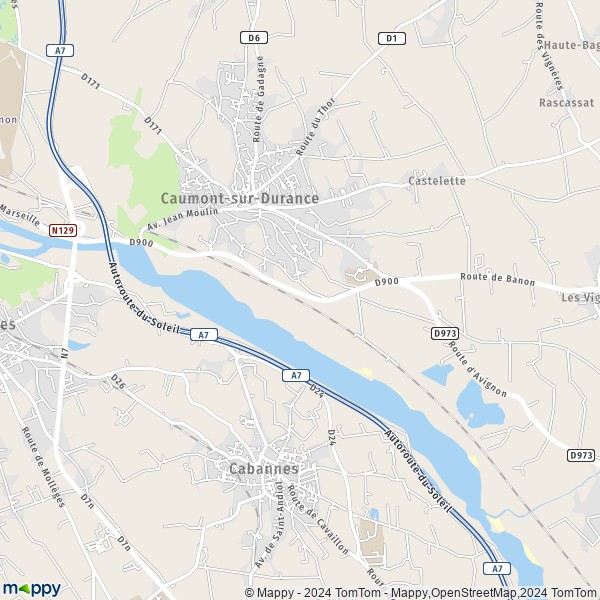 De kaart voor de stad Caumont-sur-Durance 84510