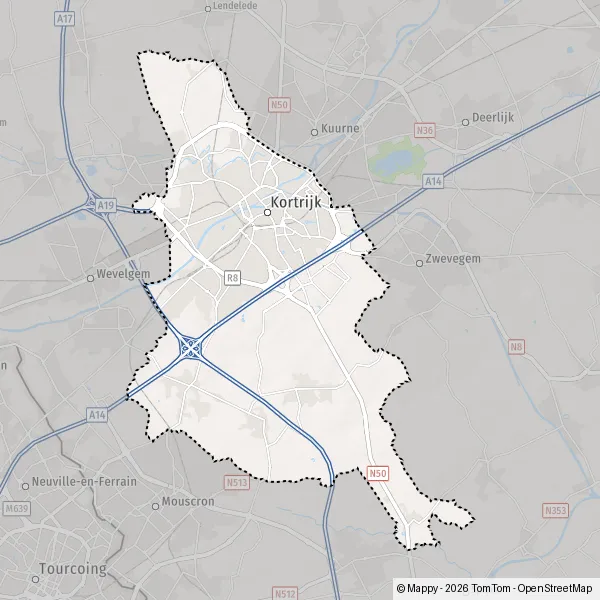 Plattegrond Kortrijk Kaart Van Kortrijk 8500 En Praktische Info