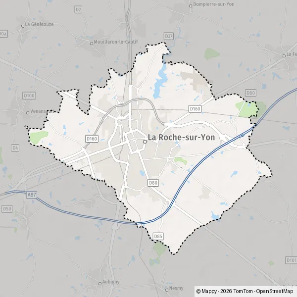 Plattegrond La Roche-sur-Yon : kaart van La Roche-sur-Yon (85000) en ...