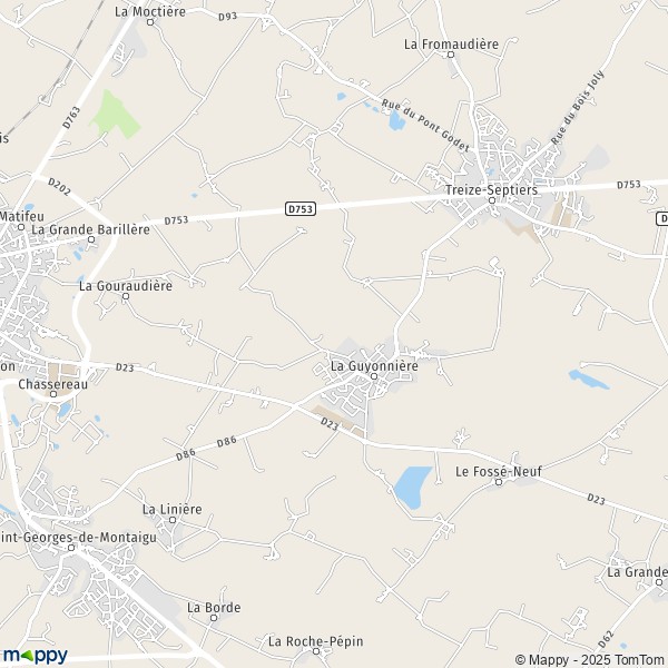Kaart La Guyonnière, 85600 Montaigu-Vendée