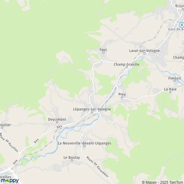 Plattegrond LépangessurVologne kaart van LépangessurVologne