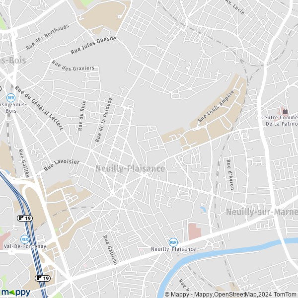 De kaart voor de stad Neuilly-Plaisance 93360