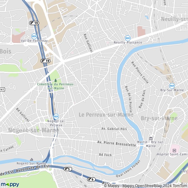 De kaart voor de stad Le Perreux-sur-Marne 94170