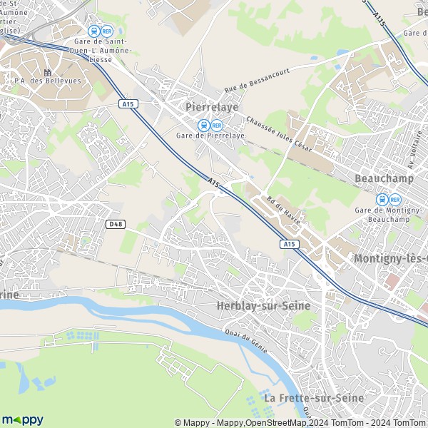 De kaart voor de stad Herblay-sur-Seine 95220