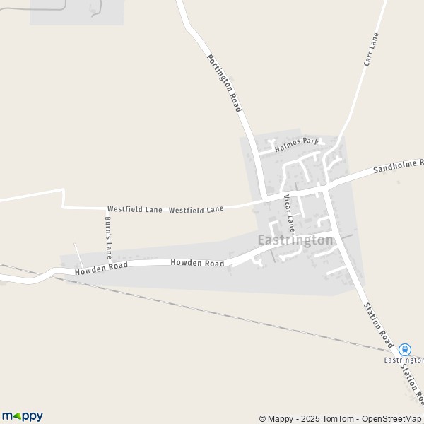 Kaart Eastrington, East Riding of Yorkshire DN14 7