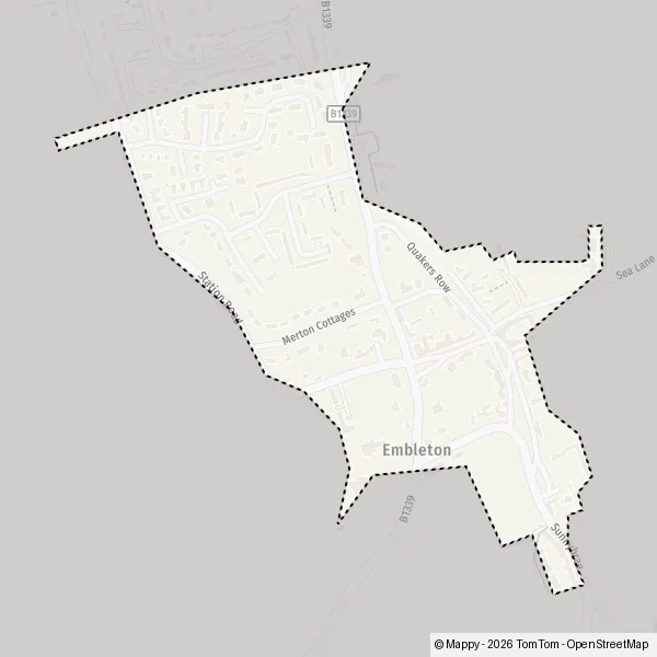Plattegrond Embleton : kaart van Embleton, Northumberland NE66 3 en ...