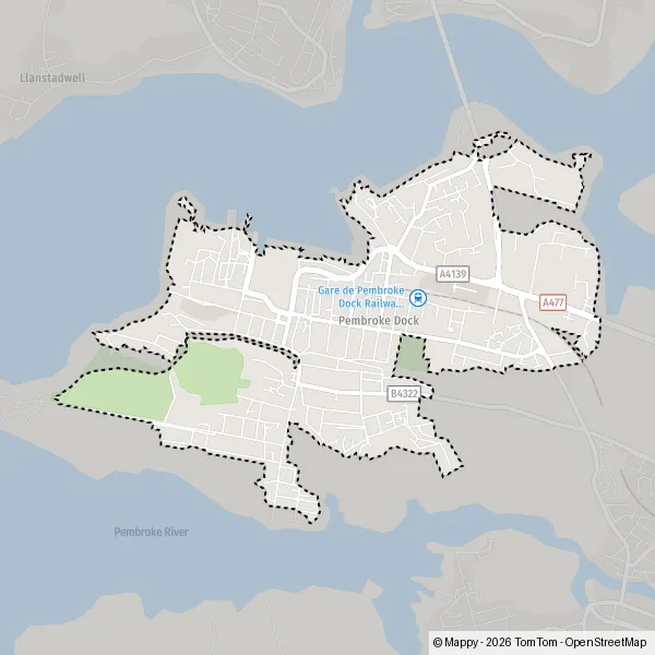 Plattegrond Pembroke Dock Kaart Van Pembroke Dock SA72 SA72 6 Pembroke Dock