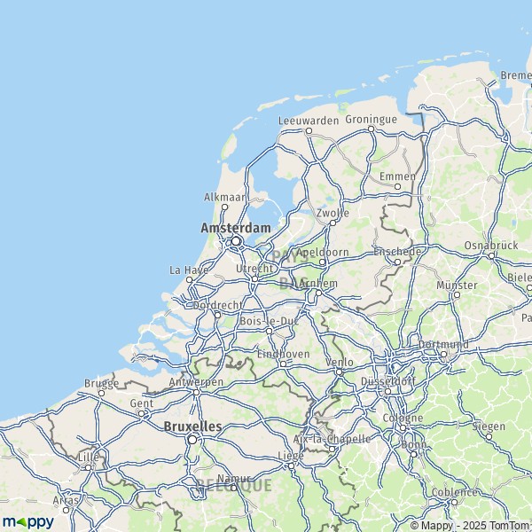 De kaart voor de Nederland