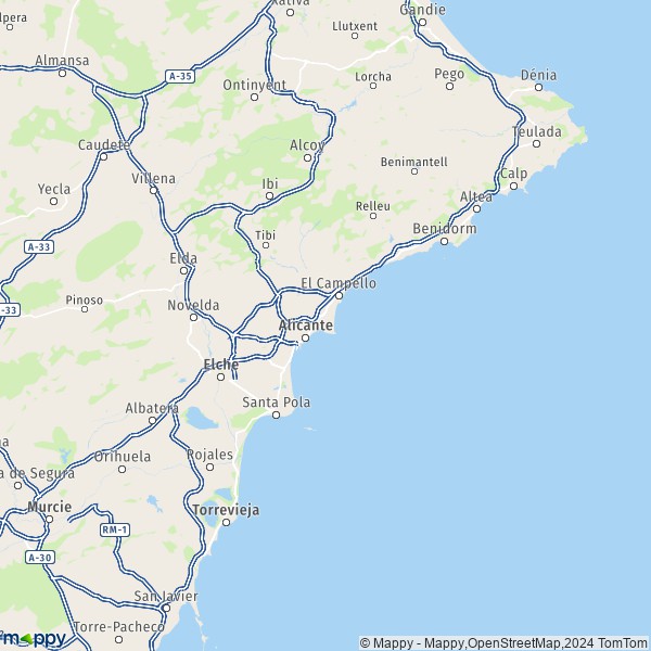 Plattegrond Alicante: kaart van Alicante en praktische info - Mappy
