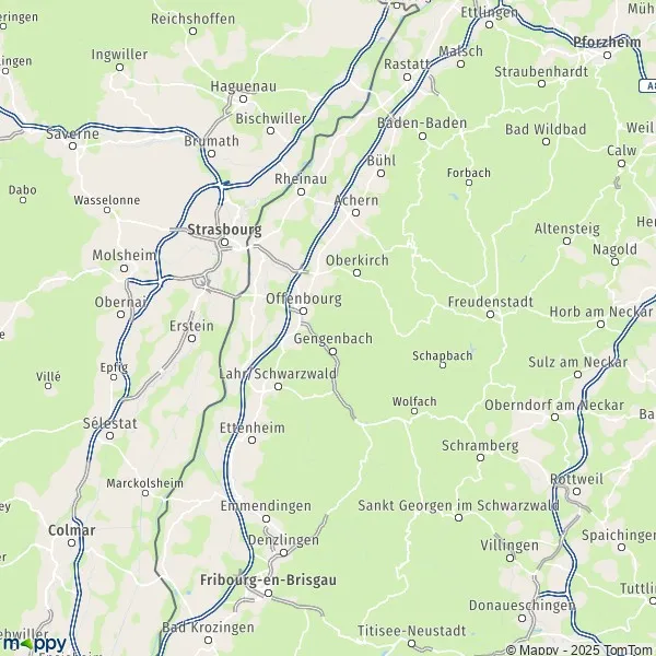 De kaart voor de Ortenaukreis