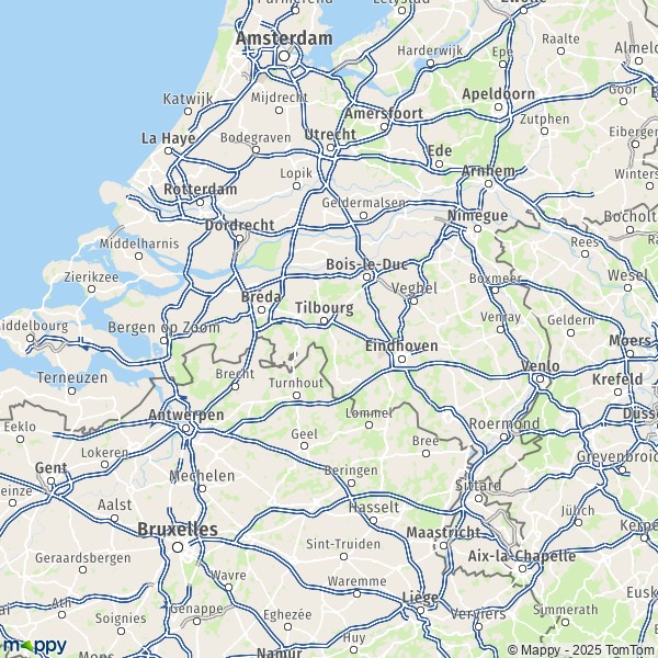 De kaart voor de Noord-Brabant